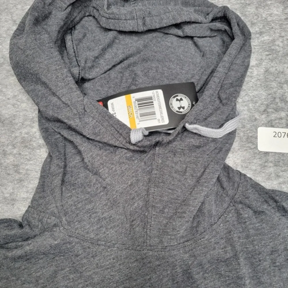 New Under Armour Women Hoodie Small Grey‎ Pockets Pullover Loose Heatgear Thin - Picture 5 of 11